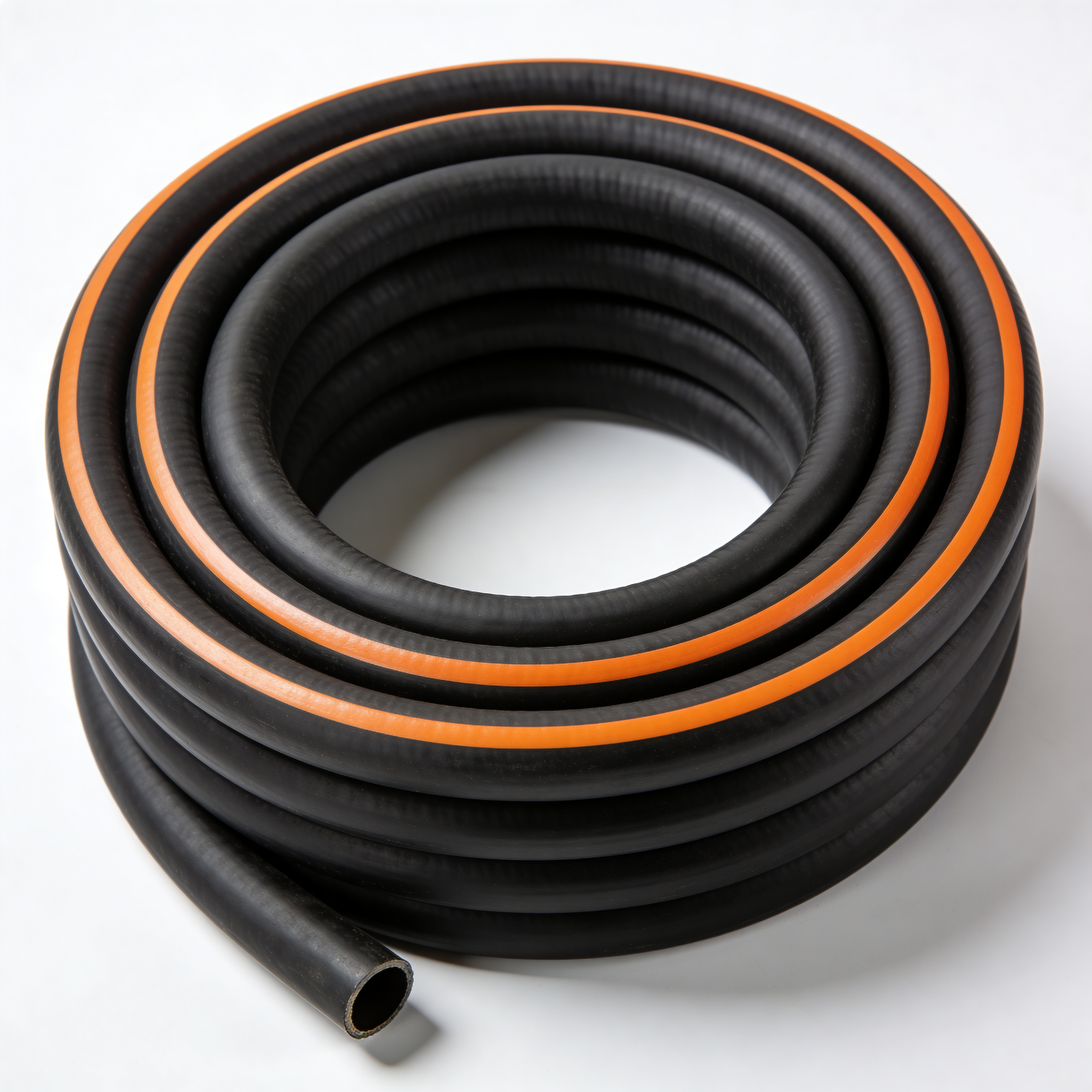 Manguera PVC Alta Presión (negra c/línea naranja)